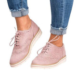 CYSINCOS Non-slip Sneakers Women Leather Platform Shoes Women Casual Shoes Flats Leather Shoes Cut-Outs Flat Plus Size 35-43