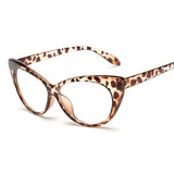 Fashion Women Cat Eye Glasses Vintage Leopard Eyeglasses Luxury charm UV Protection Sunglasses Sexy  Clear Lens Summer Gifts