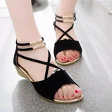 XDA 2019 fashion Women zipper sandals Shoes woman footwear sandals Women's summer shoes Gladiator Casual Ladies Shoes