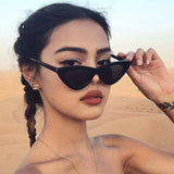 Cat Eye Sunglasses Women 2018 New Fashion Triangle Small Size Frame Eyewear Reb Blue Green Lens Sun Glasses UV400