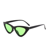 Cat Eye Sunglasses Women 2018 New Fashion Triangle Small Size Frame Eyewear Reb Blue Green Lens Sun Glasses UV400