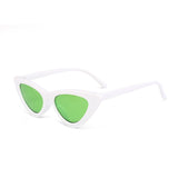 Cat Eye Sunglasses Women 2018 New Fashion Triangle Small Size Frame Eyewear Reb Blue Green Lens Sun Glasses UV400