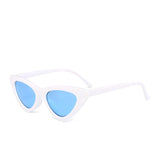 Cat Eye Sunglasses Women 2018 New Fashion Triangle Small Size Frame Eyewear Reb Blue Green Lens Sun Glasses UV400